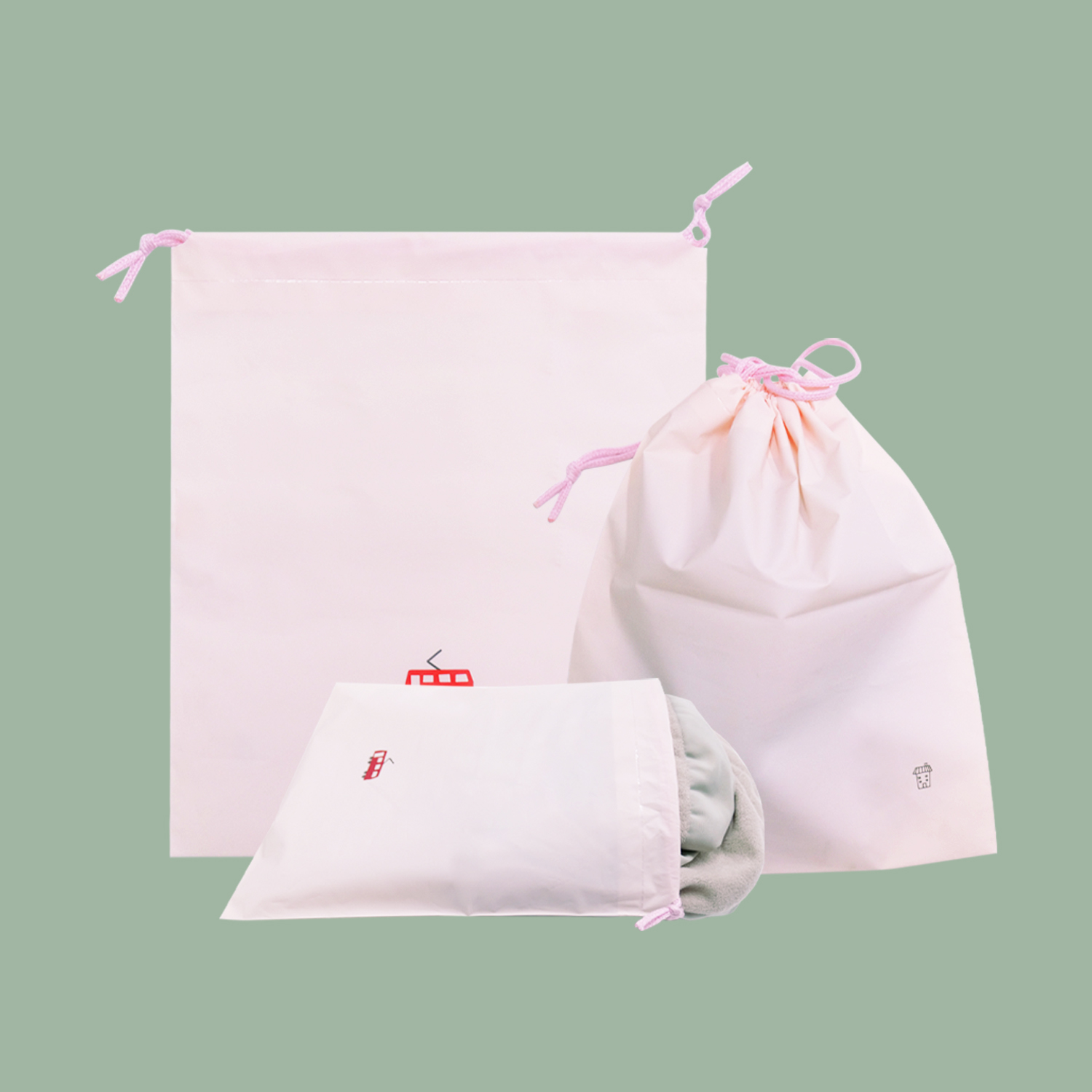 CPE Drawstring Bag for Cosmetics